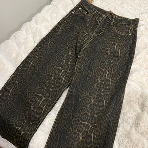 Cheetah print pants